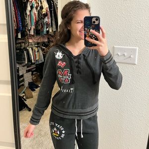 XS Grey Disney Hooded Sweater